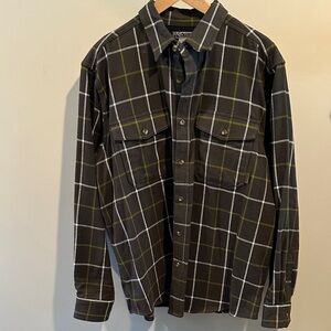 Gander Mountain Guide Series Large Plaid Flannel Gorpcore Button Down Shirt NWOT
